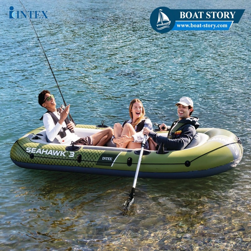 เรือยาง INTEX รุ่น SEAHAWK 3 นั่งได้ 3 ท่าน  อุปกรณ์ครบพร้อมปั๊มสูบลม_11